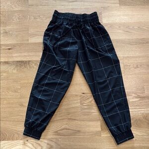 Albion Fit Black Checkered Jogger Pants